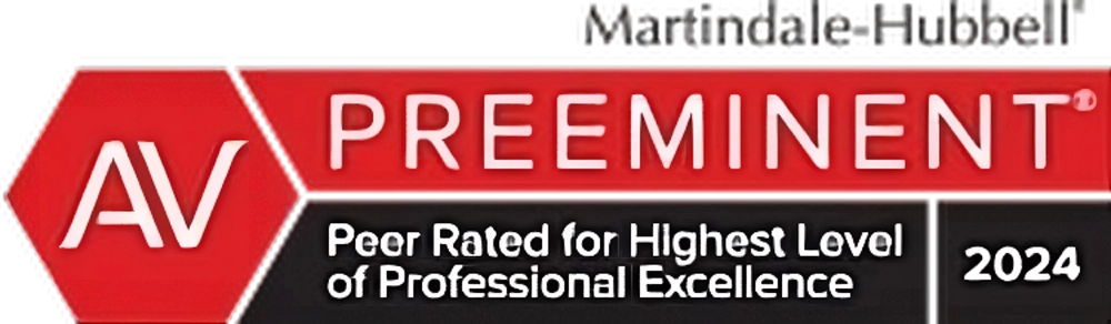 Martindale Hubbell AV Preeminent 2024 Badge Martindale Hubbell AV Preeminent 2024 Badge